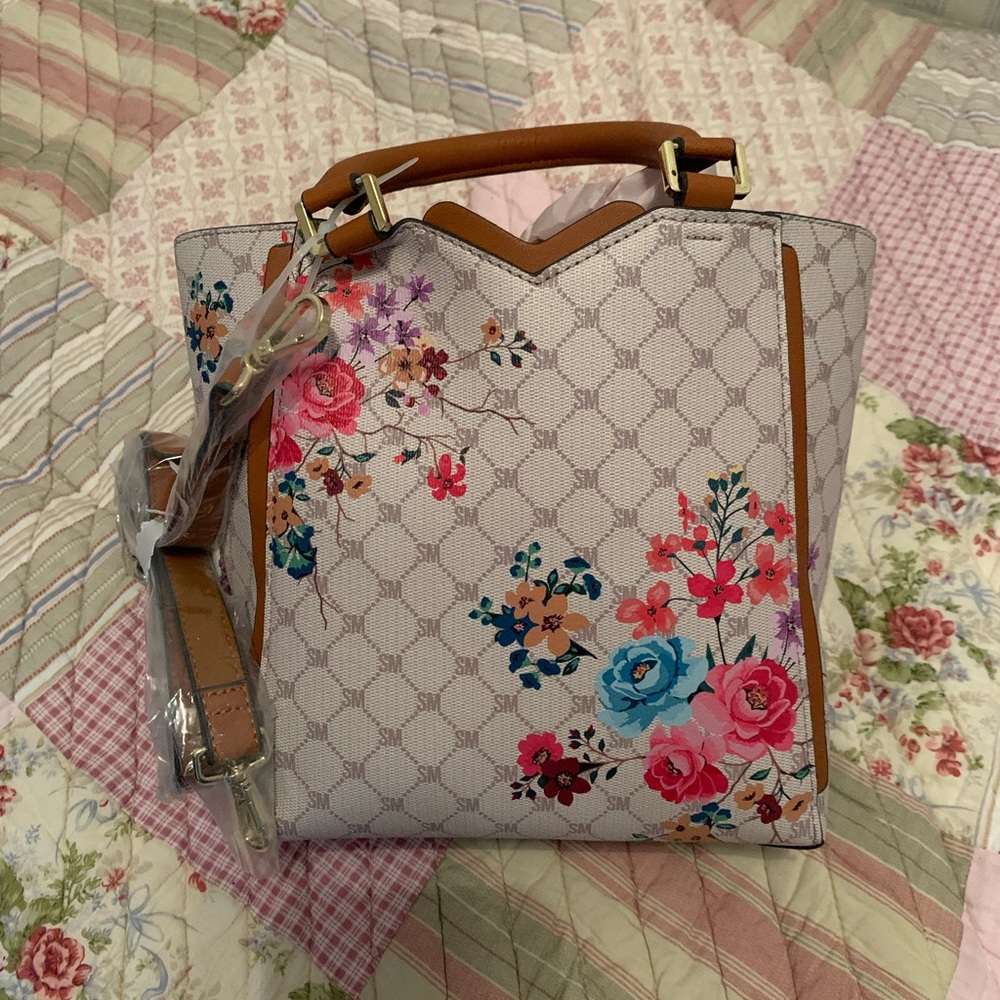 Steve Madden Floral monogram bag NWT